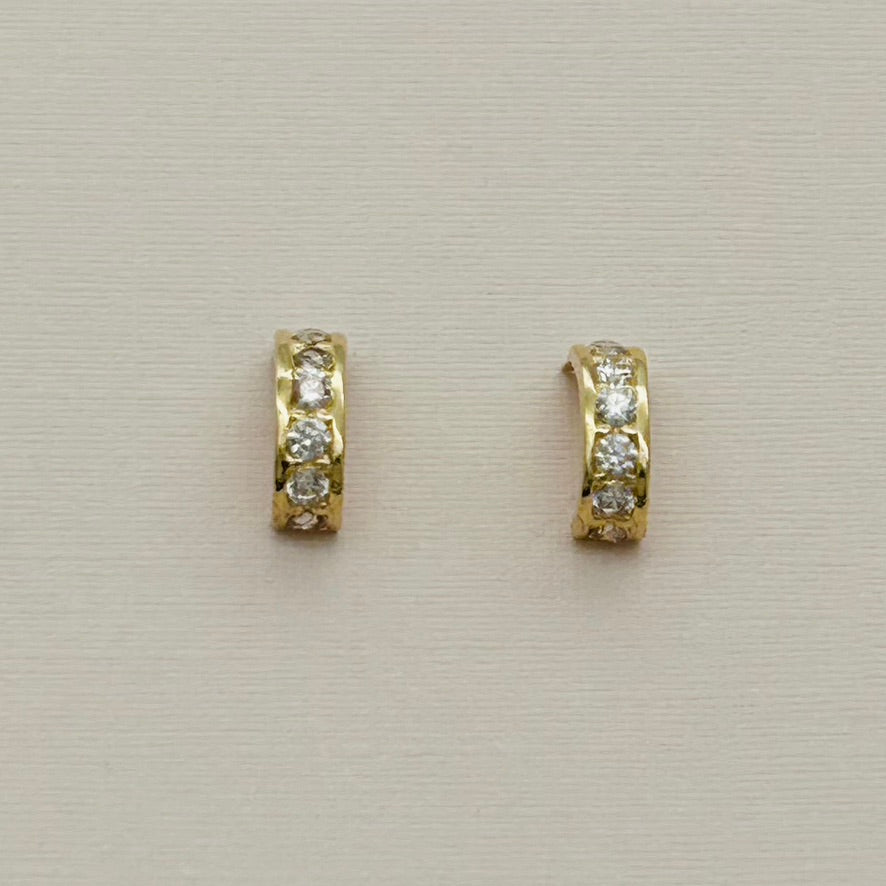 G323ER  14K Gold Half Hoop Earrings