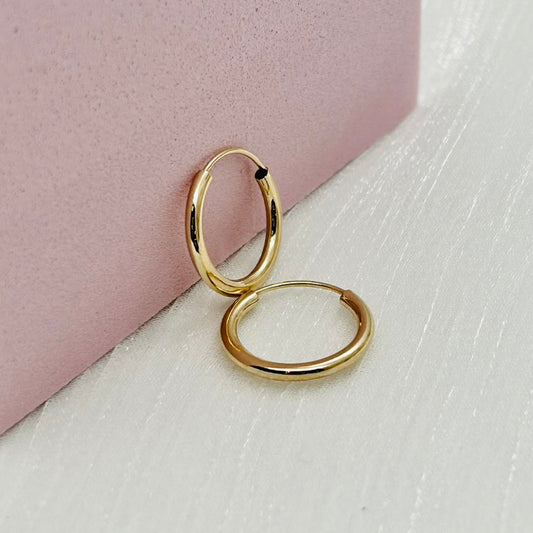 G02ER14K 2.X18mm. Hoop Earrings